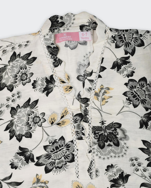 Girls Ethnic Fusion 1 Pc Printed Suit