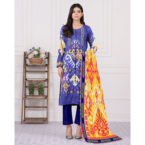 Eminent Digital Print Un-Stitched 3 Pcs Suits - 18, Women, 3Pcs Shalwar Suit, Eminent, Chase Value