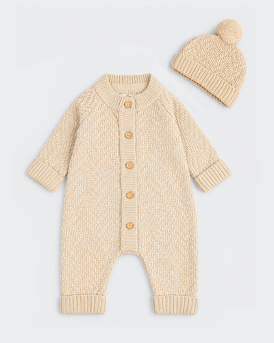 Newborn Girls Knitted Sweater Romper