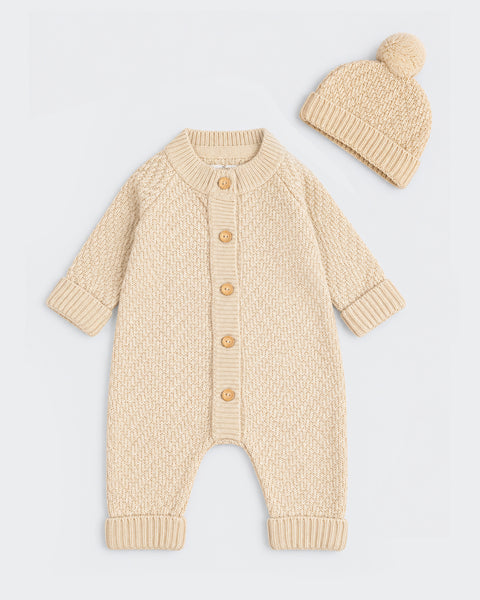Newborn Girls Knitted Sweater Romper