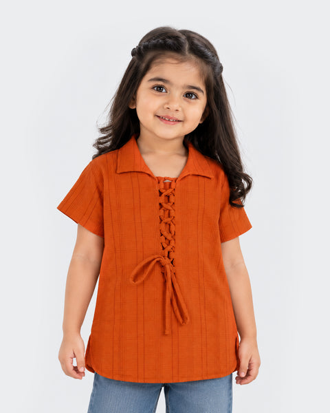 Girls Ethnic Fusion Dyed 1 Pc