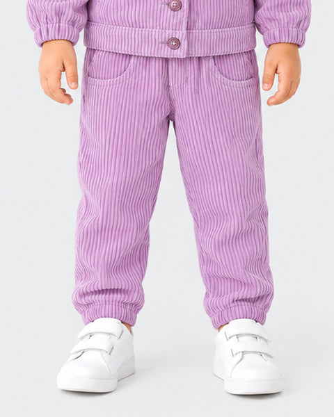Girls Straight Fit Woven Cotton Pants