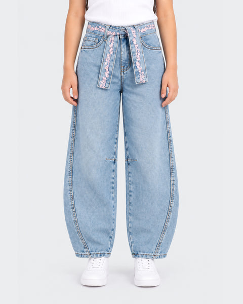 Girls Woven Denim Pants