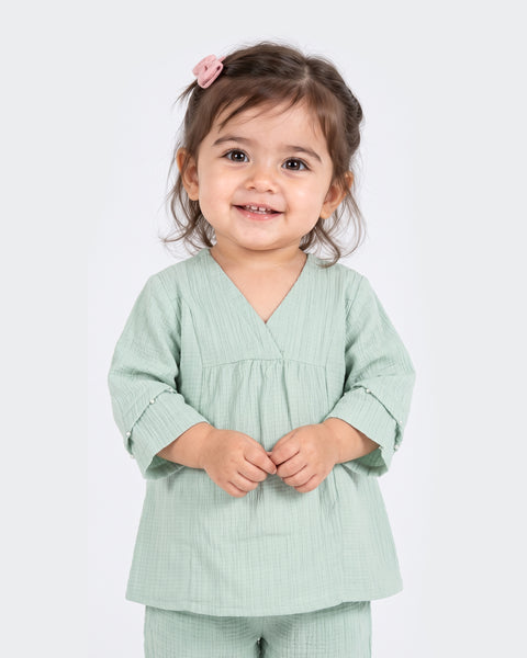 Girls Ethnic Fusion Dyed 1 Pc