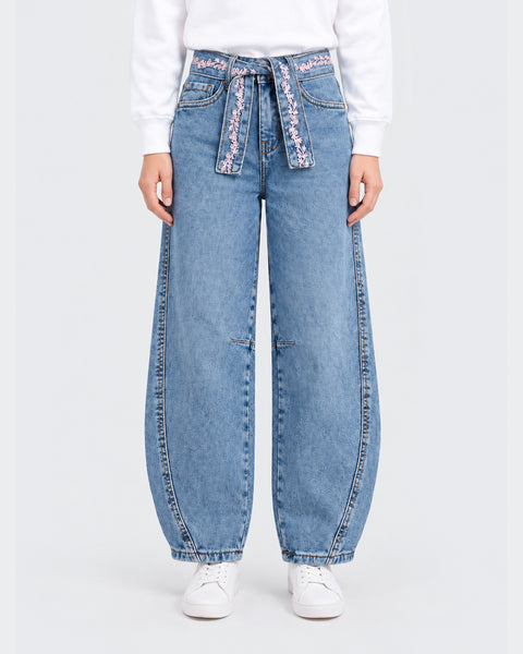Girls Woven Denim Pants