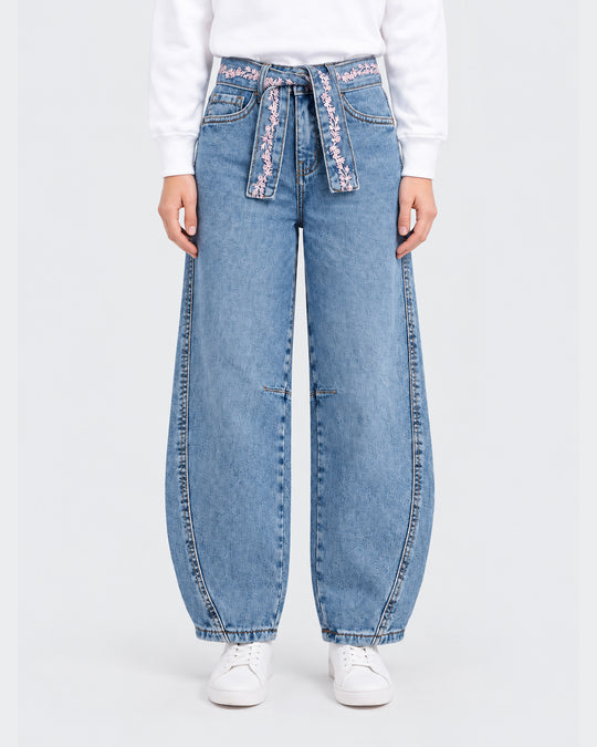 Girls Woven Denim Pants