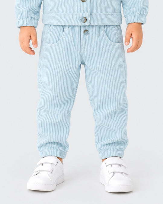 Girls Straight Fit Woven Cotton Pants