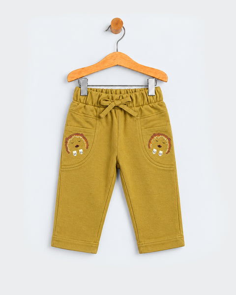 Newborn Boys Hedgehog Embroidered Trouser