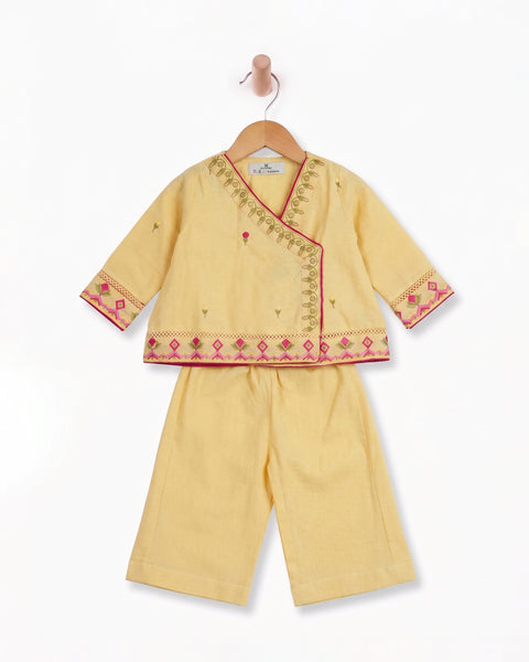 Newborn Girls Essentials Dyed Embroidered 2 Pc