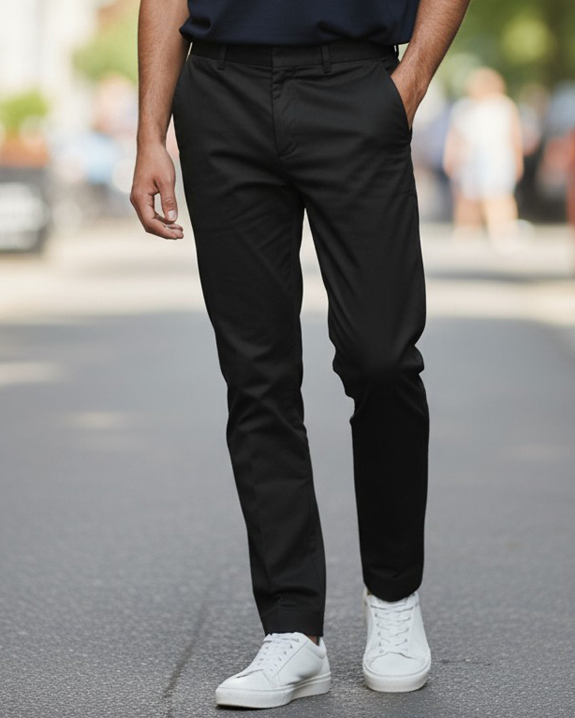 Men's Active Waist Cotton Dress Pants