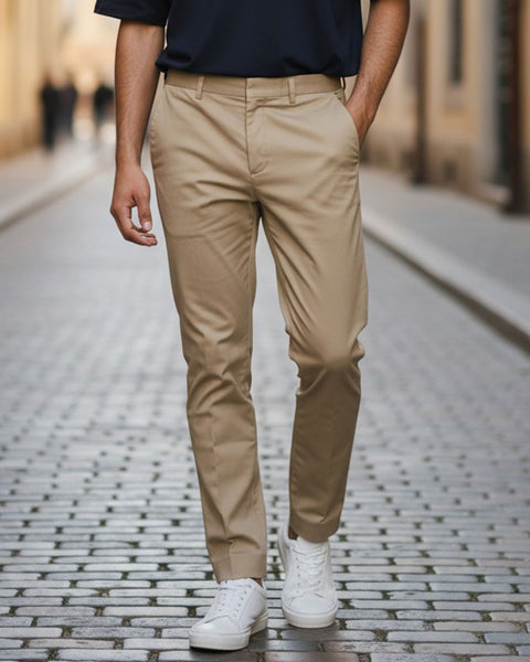 Eminent Men's Active Waist Cotton Dress Pant