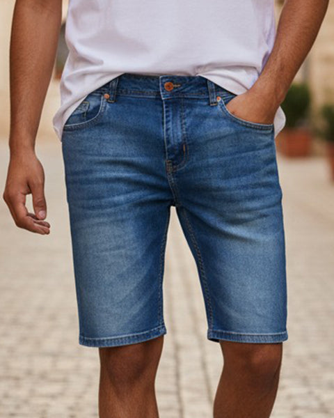 Eminent Men's Denim Short - Light Blue